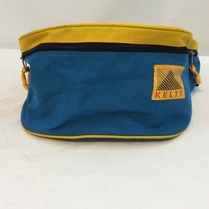 Vintage Kelty waist fanny pack blue yellow 12 x 7